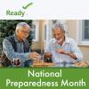 Two older men play chess. National Preparedness Month. 