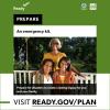 A family sit together on a porch swing. Make an emergency kit. Prepare for disasters to create a lasting legacy for you and your family. Visit ready.gov/plan. Brought to you by Ready, FEMA and the Ad Council.