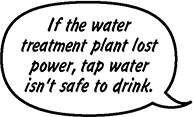 DAD: If the water treatment plant lost power, tap water isn't safe to drink.