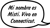 MISTI: Mi nombre es Misti. Vivo en Connecticut.