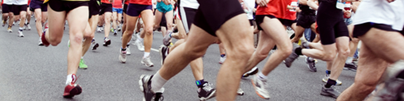 September 5th, 2010. Group of runners beginning a race.