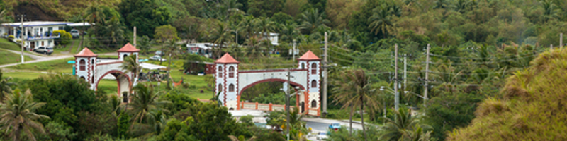 December 7th, 2002. Wide-shot of green, rolling hills housing white bridges.