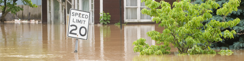 June 4th, 2008. A street sign is barely seen due to the high water.