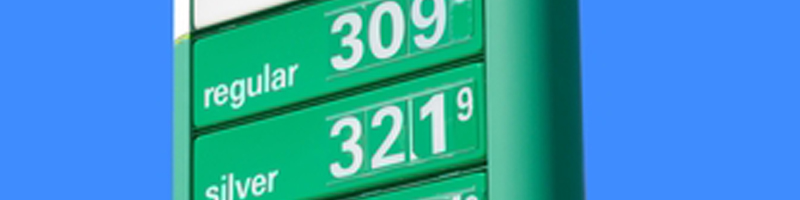 April 2nd, 1974. A gas price sign at the local station. April 2nd, 1974. A gas price sign at the local station.