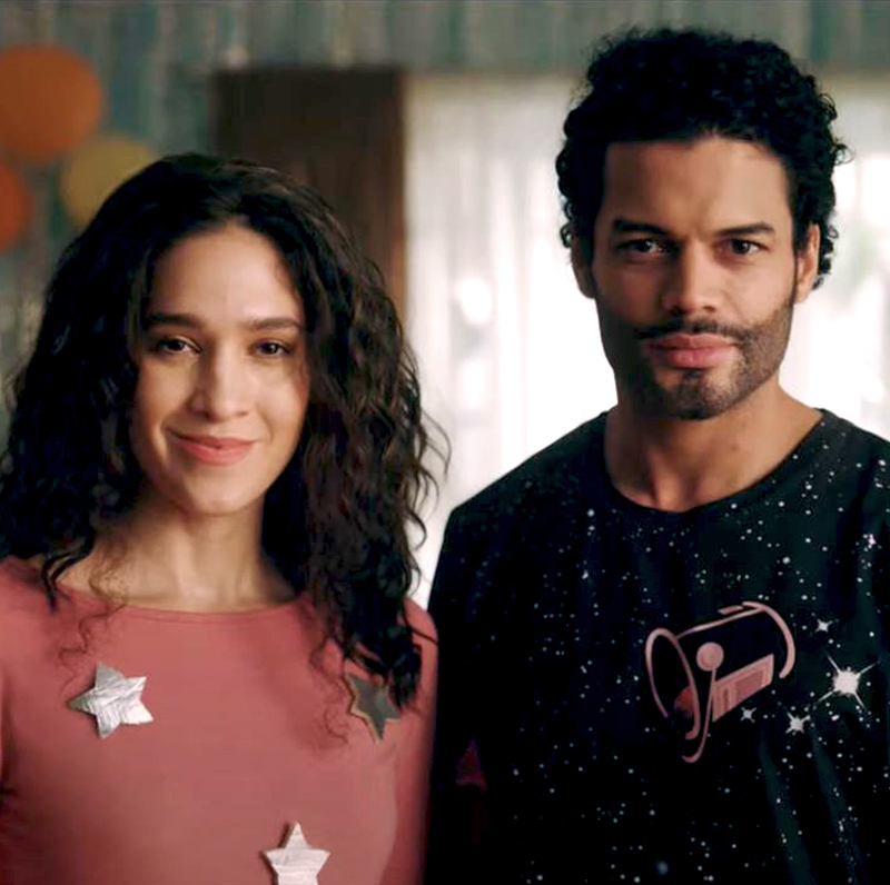 A latino man and woman