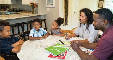 a family preparing for a disaster