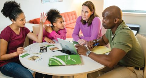 A family making a plan 