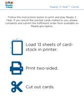 Ready 2 Help Cards for Printing