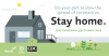 A house with a garden. A man cooking. Do your part to slow the spread of coronavirus. Stay home. Visit coronavirus.gov to learn more.