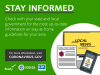 Local news alerts on the tv, phone and newspaper. Stay informed. Check with your state and local government for the most up-tp-date information on stay-at-home guidelines for your area. for more information visit coronavirus.gov