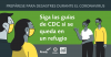 Personas de pie a distancia con mascarillas. Prepárese para Desastres Durante el Coronavirus. Siga las guías de CDC si se queda en un refugio.
