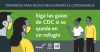 Personas de pie a distancia con mascarillas. Prepárese para Desastres Durante el Coronavirus. Siga las guías de CDC si se queda en un refugio. 