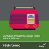 A radio. During an emergency , always listen to local officials. #BInformed