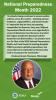 Image of Rep Thompson. National Preparedness Month 2022. “As climate change continues to worsen weather patterns across the country – including extreme heatwaves, raging wildfires, and intense floods – it’s imperative that we focus on preparing communities for disasters. Every year, National Preparedness Month serves as an opportunity to ensure all Americans have the means to protect their legacy and the lives they have built for themselves and their families. I am proud to serve as a Co-Chair of the 2022 N