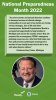 Image of Representative Gary Peters. National Preparedness Month 2022. "As severe storms and natural disasters continue to increase because of climate change, communities in every part of our nation are facing serious damages, loss of life and other consequences. National Preparedness Month is an important opportunity to help families in Michigan and across the country ensure they are prepared for an emergency. FEMA’s emergency planning resources are a vital tool that helps save lives and prevents suffering