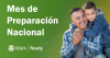 Un hijo abraza a su padre por detrás. Mes Nacional de Preparación.