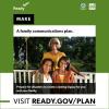 A family sit together on a porch swing. Make a family communications plan. Prepare for disasters to create a lasting legacy for you and your family. Visit ready.gov/plan. Brought to you by Ready, FEMA and the Ad Council.