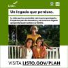 Una familia se sienta junta en un columpio del porche. Un legado duradero. Vale la pena proteger la vida que has construido. Prepárese para los desastres para crear un legado duradero para usted y su familia. Visite ready.gov/plan. Presentado por Ready, FEMA y Ad Council.