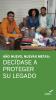 Un grupo de amigos construye un kit de suministros de emergencia. El texto dice Año nuevo, nuevas metas: Decídase a proteger su legado.