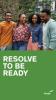 A group of friends stand together smiling. Text reads Resolve to be ready