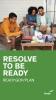 A group of friends builds an emergency supply kit. Text reads resolve to be ready ready.gov/plan