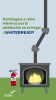 Manténgase a salvo mientras usa la calefacción en su hogar#WinterReady El gráfico muestra una chimenea con extintor de incendios.