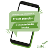 Imagen gráfica de un teléfono celular. El texto dice: durante una emergencia, escuche a los funcionarios locales.