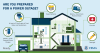 Graphic image of a house and many of its contents. Text reads are you prepared for a power outage? Battery/solar powered phone charger, At least a three day supply of food water and medications, spare batteries, battery/hand crank powered radio, first aid kit, flashlight.