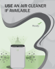graphic image of an air purifier. text reads: use an air cleaner if available.